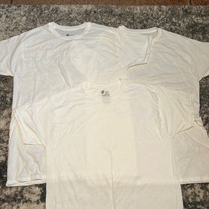 (New) 3 Hanes ComfortSoft Plain White T-Shirts (Size M)